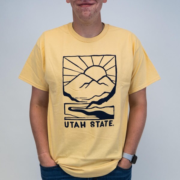 utah state scenic t-shirt maize